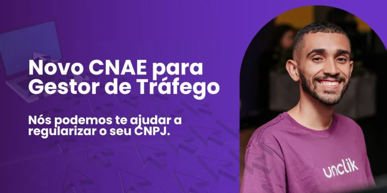 Imagem com destaque para o novo CNAE 6319-4/00 para gestores de tráfego digital, que não permite enquadramento como MEI a partir de 2023.